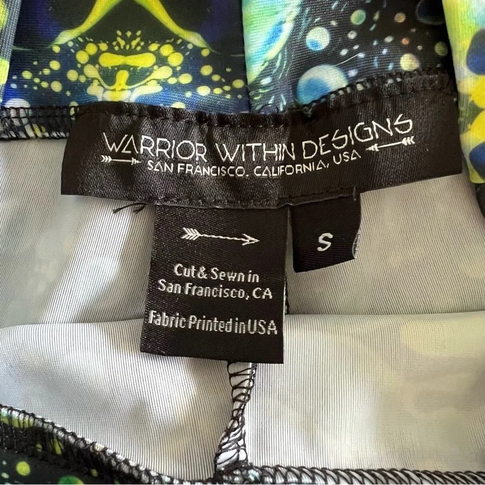 💙🫧NWOT Warrior Within Design Green Liquid Light Set-Top XS/Slim Bells pants S💚🫧 - Picture 7 of 11